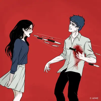Woman Shouting Knives meme template