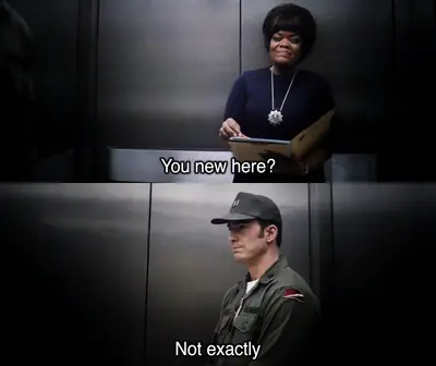 "You new here?" not exactly Captain America Avengers meme template