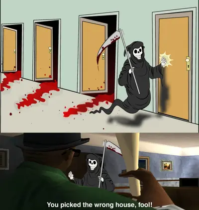 You picked the wrong house meme template