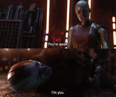 You're weak I'm you meme template